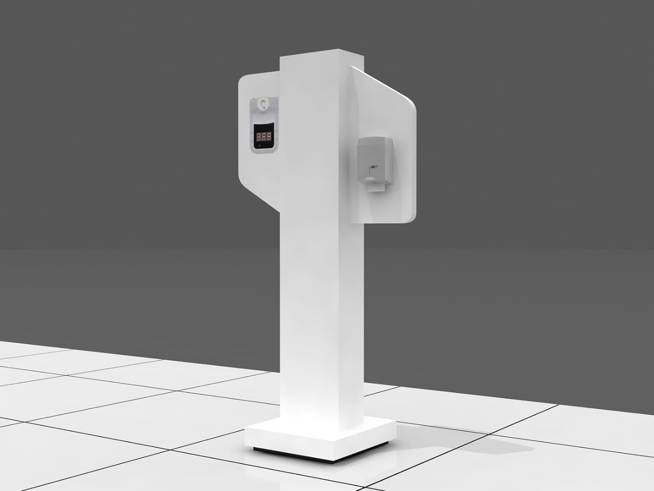 Totem Dispensador de Gel con Termómetro SANITITUNEL1244