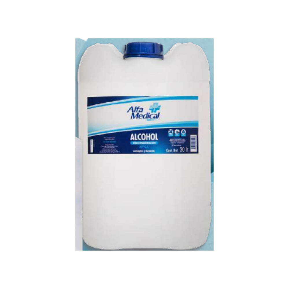 ALFA MEDICAL | ALCOHOL ETILICO DESNATURALIZADO 70º G.L. / 20 L