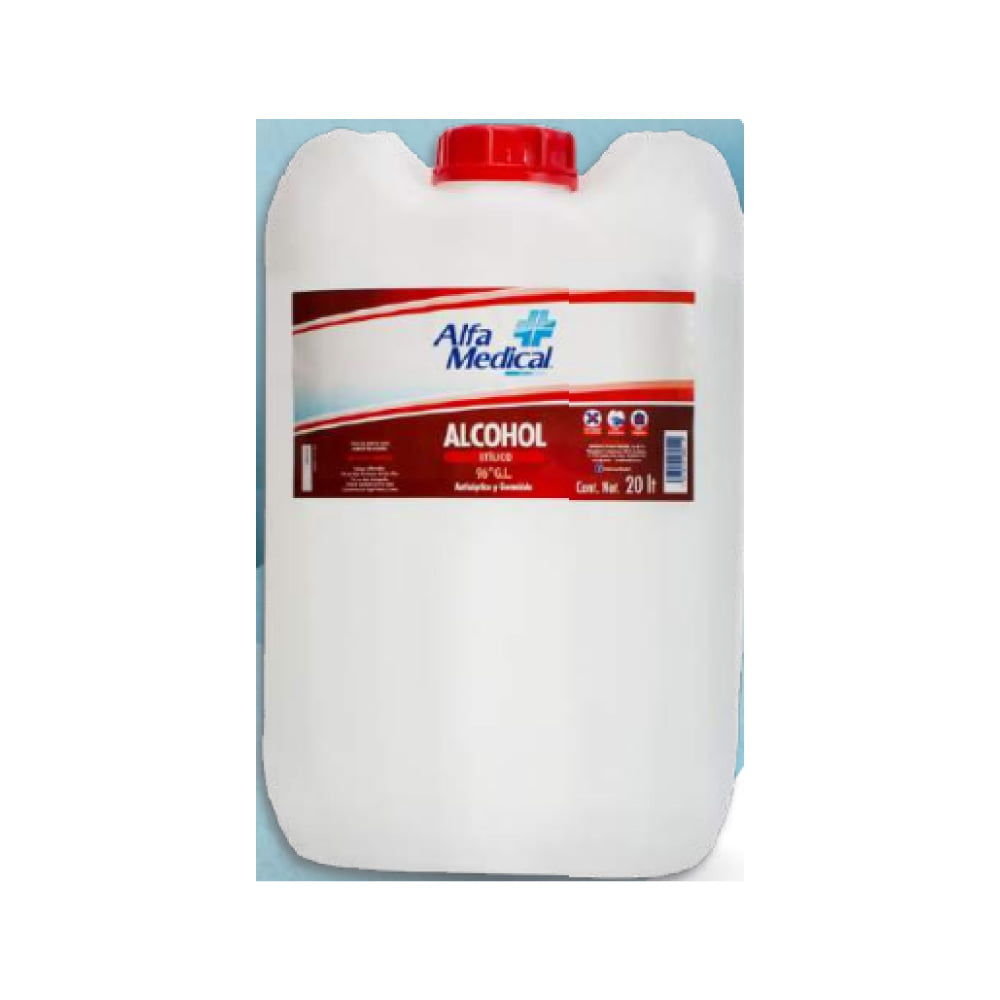 ALFA MEDICAL | ALCOHOL ETILICO 96º G.L. / 20 L
