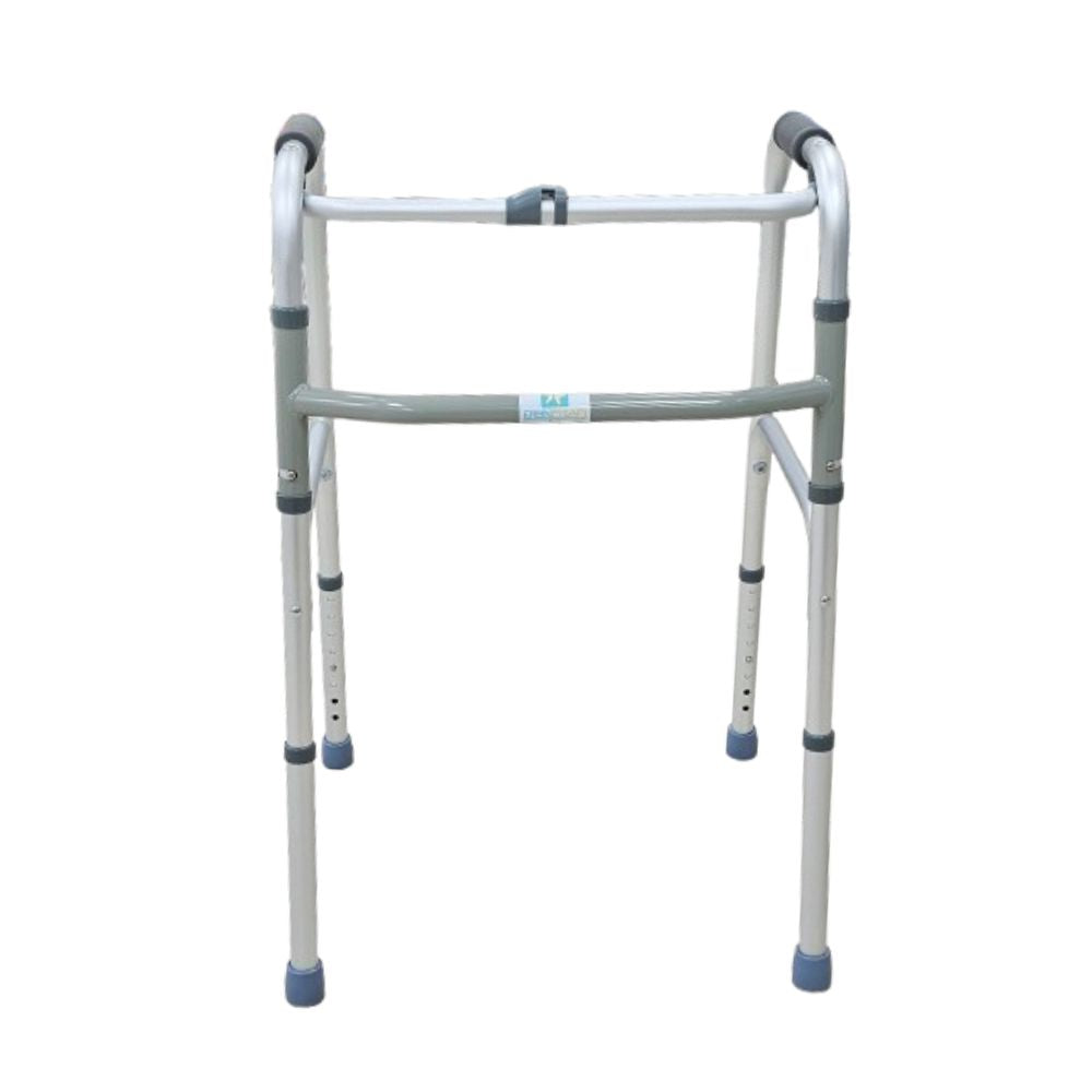 Andadera de Aluminio Economica Plegable 4 Apoyos Plata 100 Kg