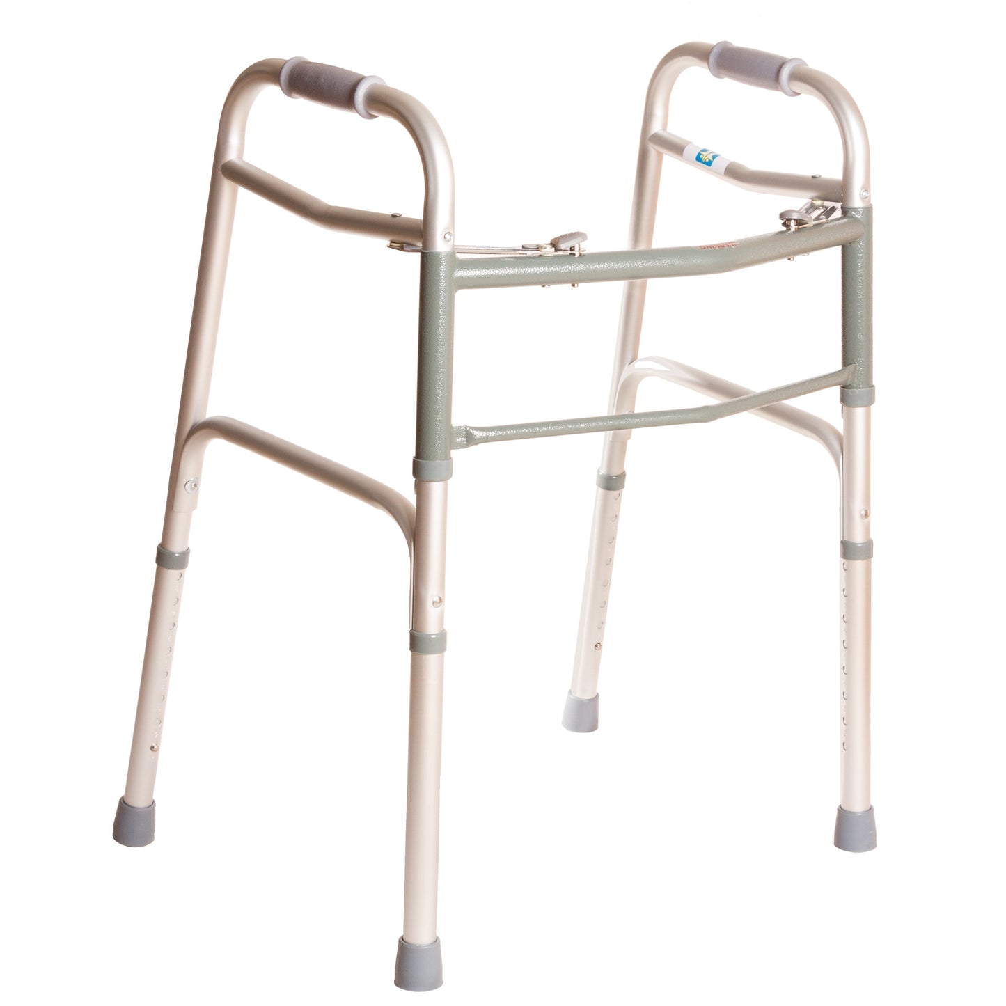 Andadera de Aluminio Plegable 4 Apoyos Plata 115 Kg
