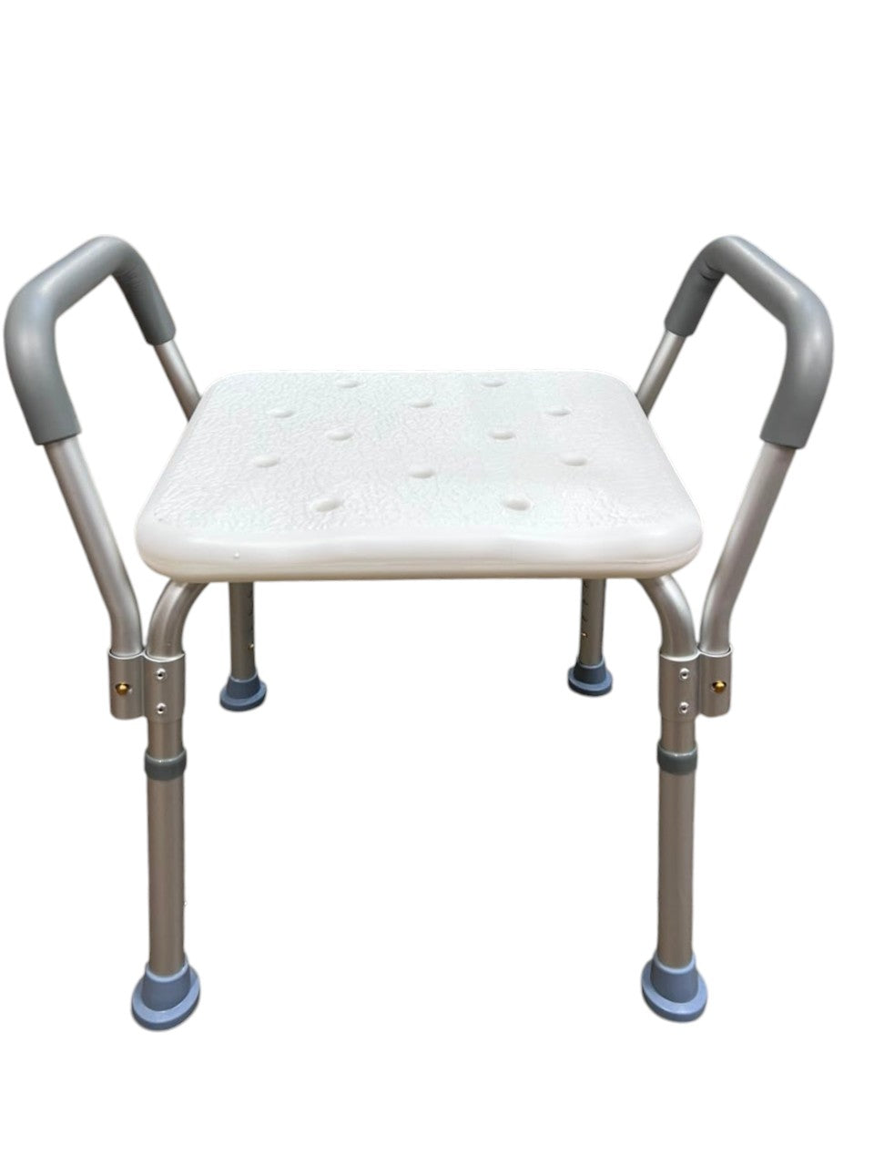 Banco de Aluminio para Ducha sin Respaldo y con Descansabrazos (90 kg) | Bienstar BM3552L