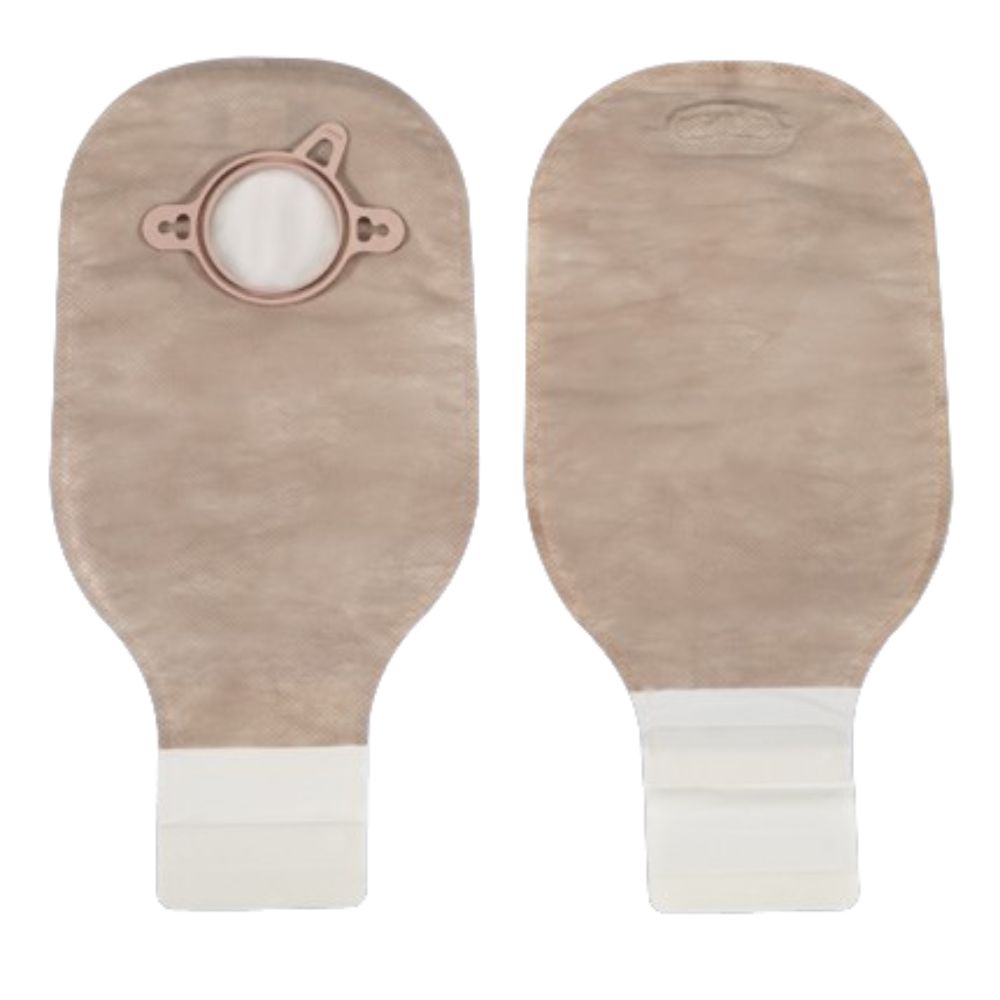 Bolsa para ostomía Drenable New Image de Hollister con cierre Lock 'n Roll, material hospitalario, beige, filtro y aro de 44 mm
