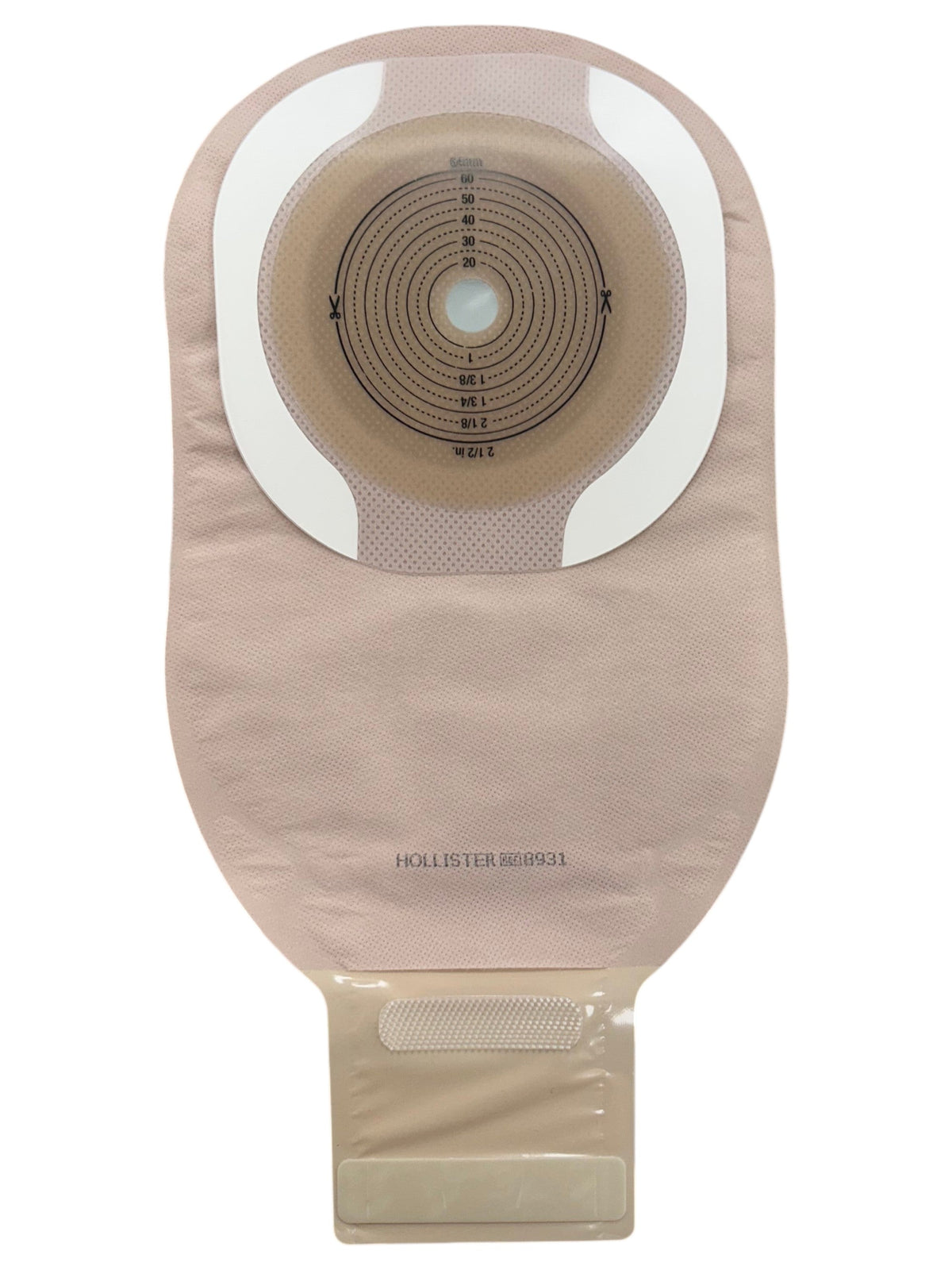 Bolsa para ostomía Premier™ con barrera plana CeraPlus™ y cierre Lock 'n Roll™ de Hollister, diseño de una pieza para ostomía.