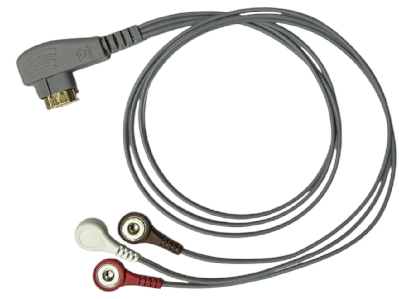 Cable HDMI de 3 puntas de broche para holter DMS, con conectores compactos y duraderos para conexiones de alta calidad.