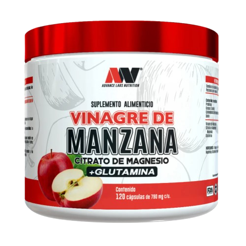 VINAGRE DE MANZANA + CITRATO DE MAGNESIO – 120 CÁPSULAS