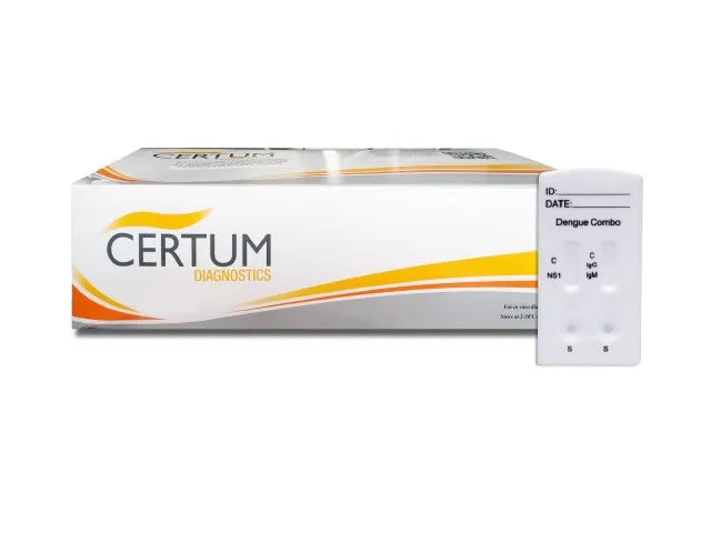 25 Pruebas | Certum Dengue (NS1)+(IgG/IgM) Ac