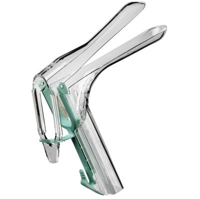 Espejo vaginal desechable mediano de Welch Allyn con iluminación para especialidades ginecológicas y consultas médicas.