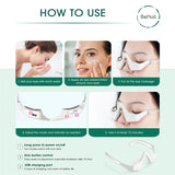 Masajeador facial para rejuvenecimiento y relajación de la piel con luz roja para debajo de los ojos, marca DC-BeNat.