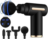 Vibrador de masaje muscular DC-eterus, pistola de masaje portátil con cabezales intercambiables para aliviar tensiones.