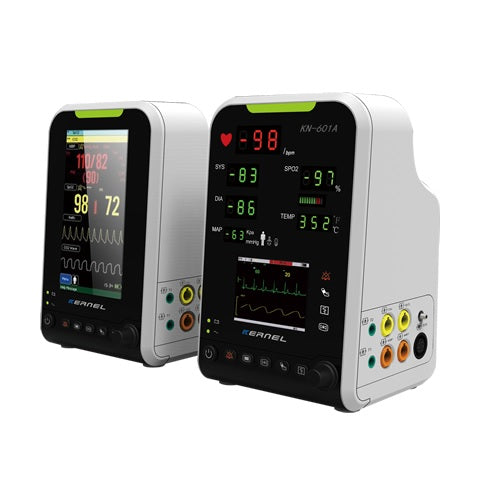 Monitor para paciente de 7 pulgadas MSI Modelo KN 601A de Beracah Médica, con pantalla y controles visibles.
