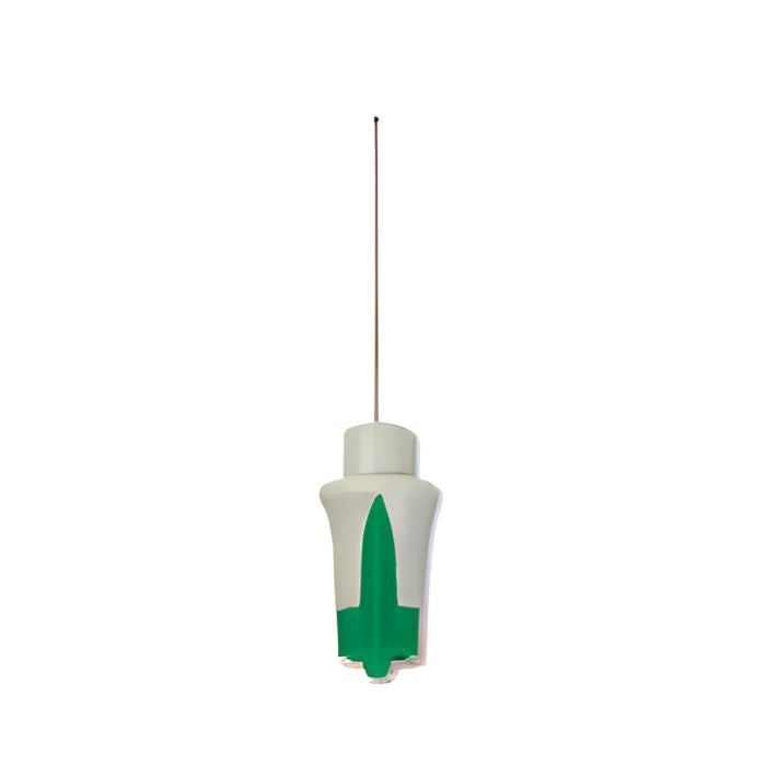 Electrodo de aguja desechable para EMG de 25 mm y 0,46 mm de diámetro, marca Beracah Medica, en caja con 25 piezas.
