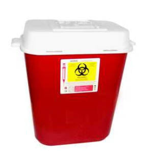 Contenedor de punzocortantes Beracah Medica, de polipropileno, con capacidad de 11.3 a 13.25 litros para residuos peligrosos