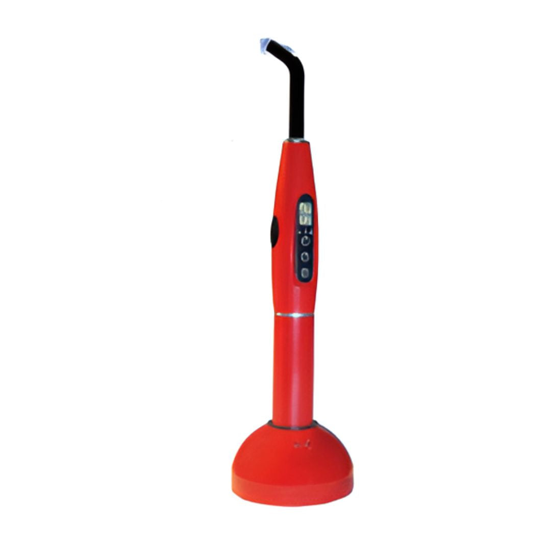 Lámpara de fotocurado inalámbrica Beracah Médica modelo LF08, con luz LED y diseño compacto para restauraciones dentales.