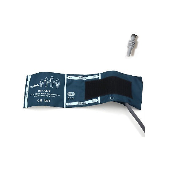 Brazalete reusable infante una via, 10-19 cm, con conector