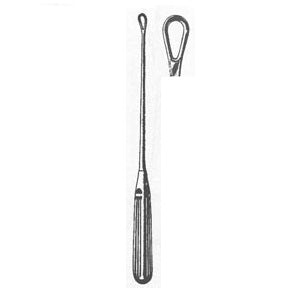 Cureta uterina Thomas 11" (27.9 cm) tamaño 2 maleable hojas sin filo