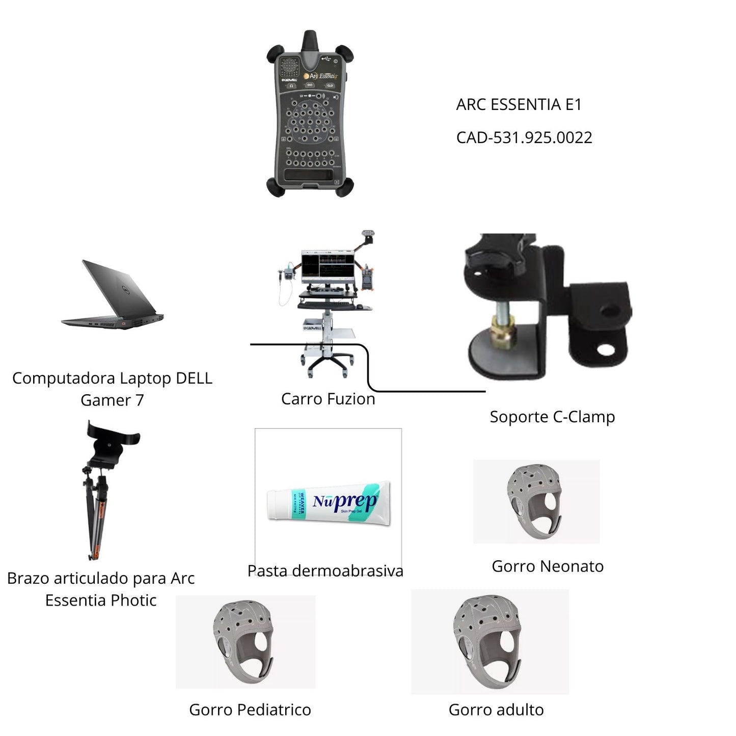 Electroencefalografo de 32 canales Mod. Arc Essentia con accesorios