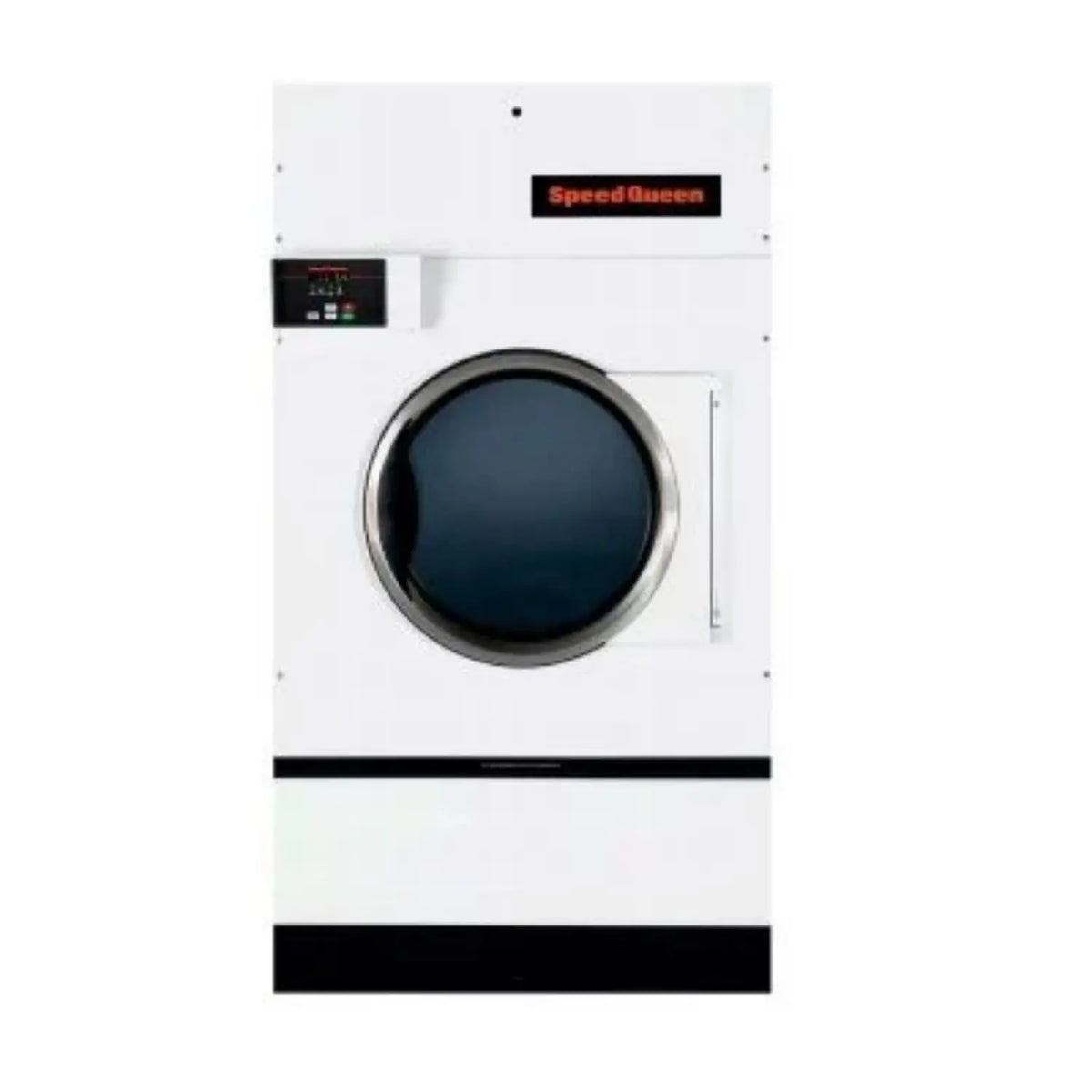 Secadora industrial Beracah Medica OPL ST120 con control digital dual eléctrico, vista de la parte frontal de la máquina
