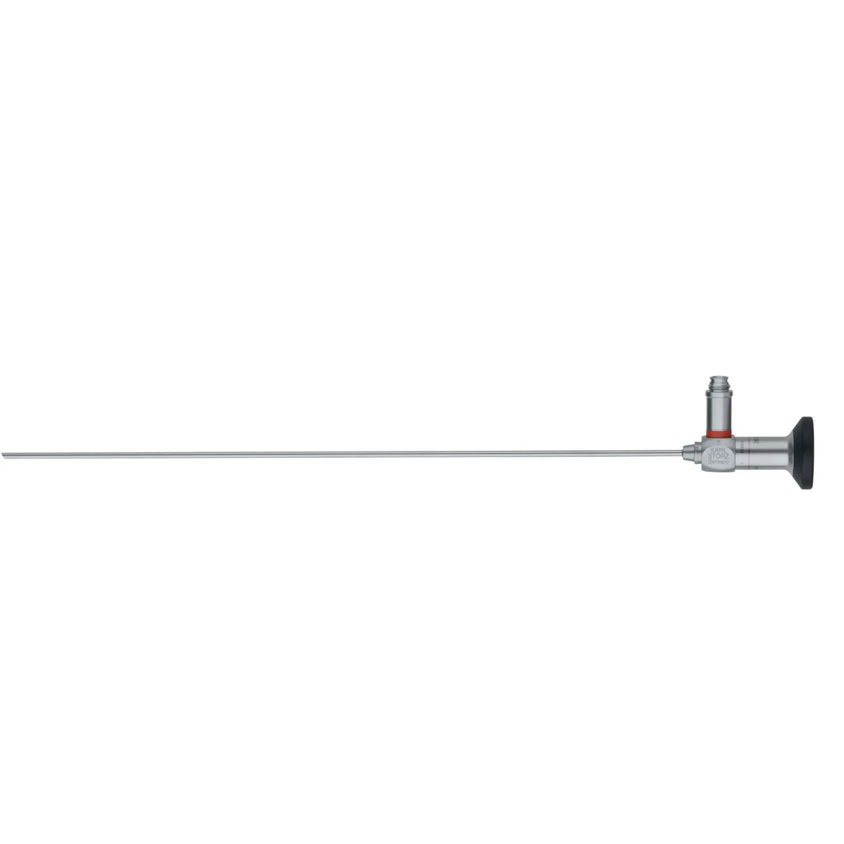 Lente de Hopkins 30° de 2.9 mm, telescopio de 30 cm de la marca Beracah Medica, en una imagen con fondo blanco