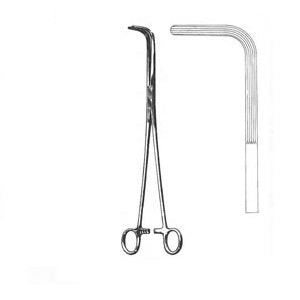Pinza Mixter torácica recta de 11 pulgadas, angulada a la derecha, marca Beracah Médica, para uso médico en procedimientos quirúrgicos.