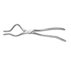 Pinzas desimpactadoras Rowe derecha Beracah Medica de 235 mm, MSI, con mango ergonómico y punta fina para procedimientos médicos.