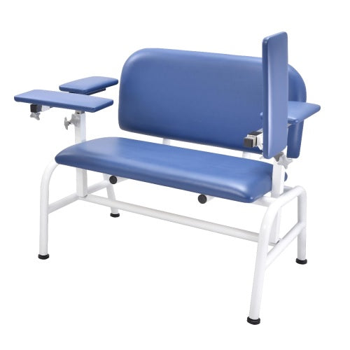 Silla MSI para toma de muestras bariátrica de Beracah Médica, con respaldo y asiento acolchado para mayor comodidad.