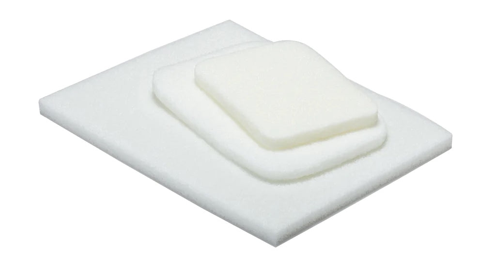 Gasas y apósitos para heridas V.A.C. Whitefoam individual chico, 10x7.5x1 cm, de la marca Beracah Medica.