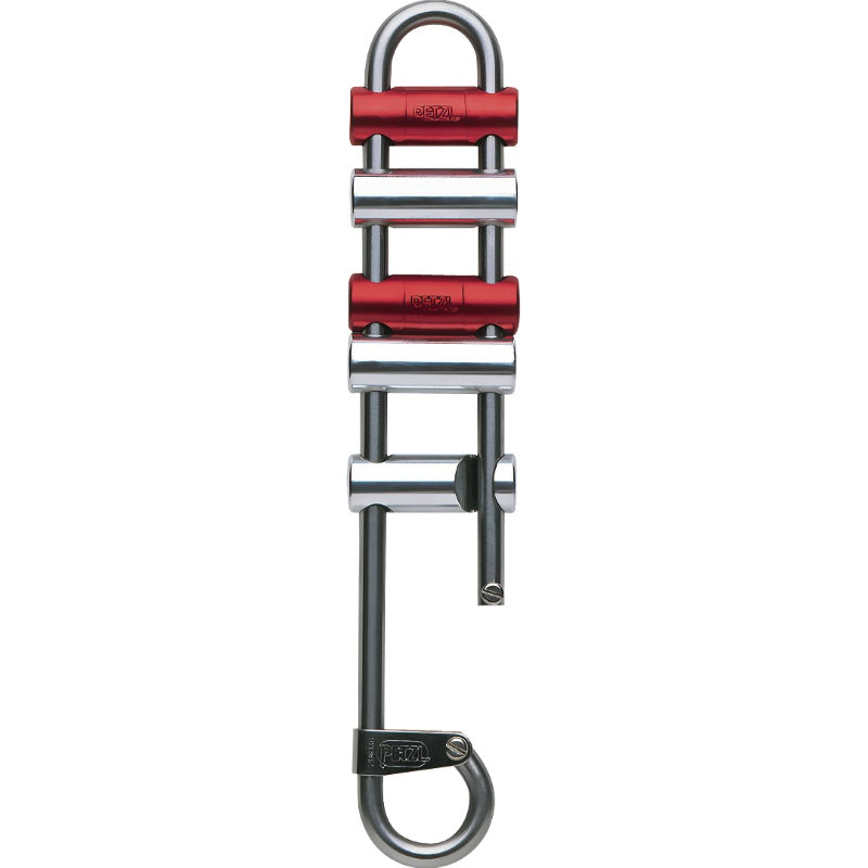 Descensor de barras Beracah Medica modelo Rack con frenado variable para rescate y entrenamiento, con cuerda y mango ergonómico.