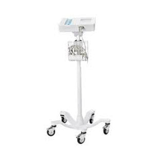 Carro para electrocardiógrafo CP50 Welch Allyn de Beracah Medica, soporte móvil con ruedas y panel de control.