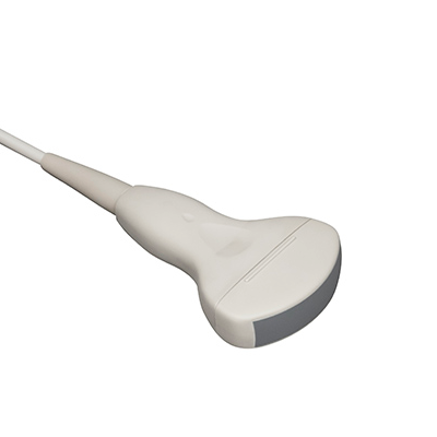 Transductor convexo multifrecuencia de 2-6 Mhz para DP10H y DP10HB de Beracah Medica, con cabezal y cables visibles.