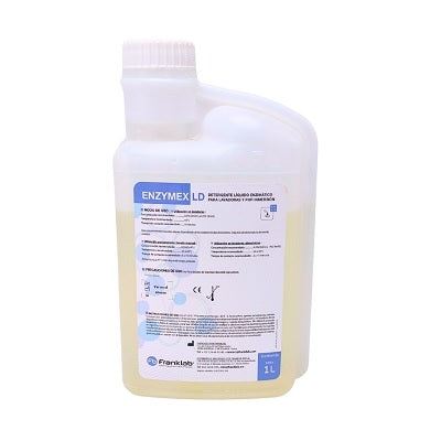 Detergente líquido multienzimático Enzymex LD de Beracah Medica, 1L para lavadoras automáticas y por inmersión.