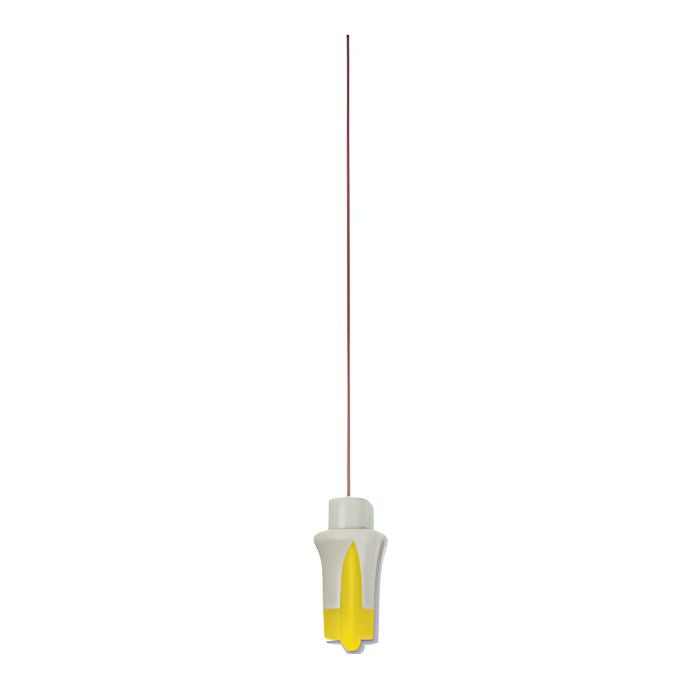 Electrodo de aguja desechable para EMG Dantec® amarillo, 75 mm, diámetro 0,64 mm y 0,07mm², caja con 25 unidades de Beracah Medica