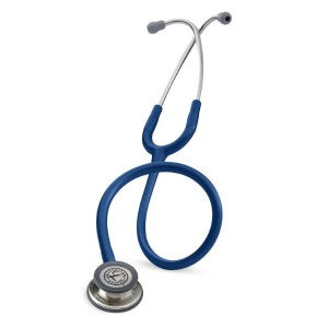 Estetoscopio Classic III para adultos de doble campana en color azul marino, marca Beracah Medica, con diadema ajustable.