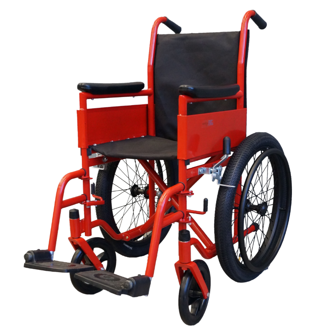 Silla de ruedas infantil de 20 pulgadas Beracah Medica con pedal abatible y extensión, diseñada para comodidad y movilidad infantil.