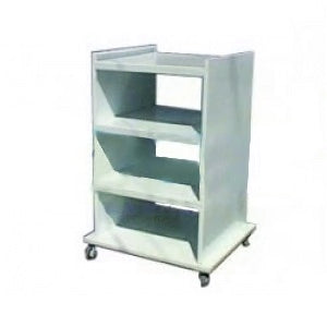 Carro para ropa limpia esmaltado MSI de 100x55x120 cm, con estructura metálica y ruedas para transporte fácil.