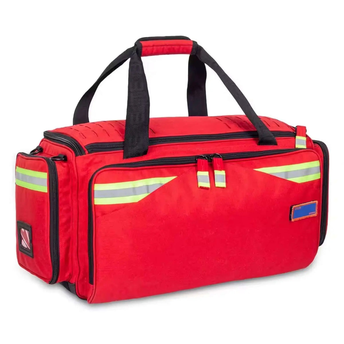 Bolsa de soporte vital avanzado CRITICAL EVO roja de Beracah Medica, mochila vacía para atención médica de emergencia.