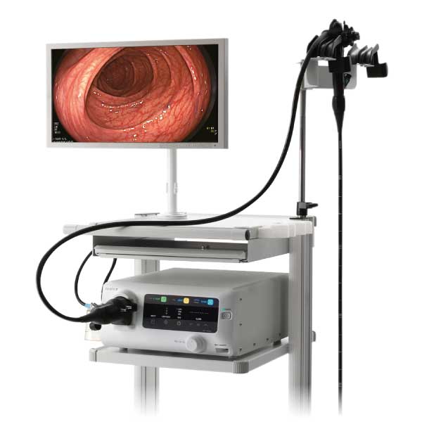 Sistema universal de video para endoscopios Beracah Medica ELUXEO Lite 6000 con 9 componentes, imagen del equipo completo.
