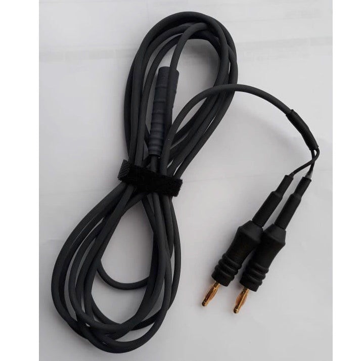 Cable bipolar tipo banana de silicon 3 Mts para pinza de electrocirugia Europea