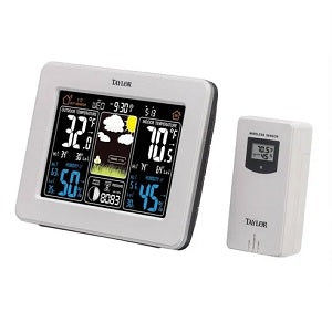 Estación meteorológica digital Beracah Medica con pantalla a color y barómetro para monitoreo de temperatura y humedad.