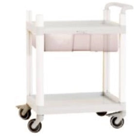 Carro porta equipos Beracah Médica para tratamiento, con estructura en ABS de 65x5x76 cm, resistente y funcional.