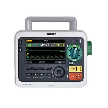 Desfibrilador con monitor bifásico básico y marcapasos Beracah Medica, dispositivo de emergencia portátil y compacto.