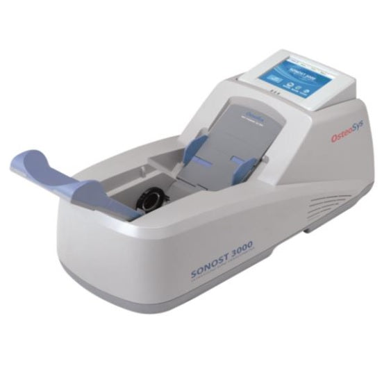 Densitómetro óseo Sonost 3000 de Beracah Médica, dispositivo de ultrasonido para medición ósea.