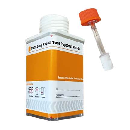 Prueba antidoping en saliva de 6 drogas, marca Beracah Medica, caja con 20 unidades, incluye MET, COC, AMP, BAR, BZO, THC