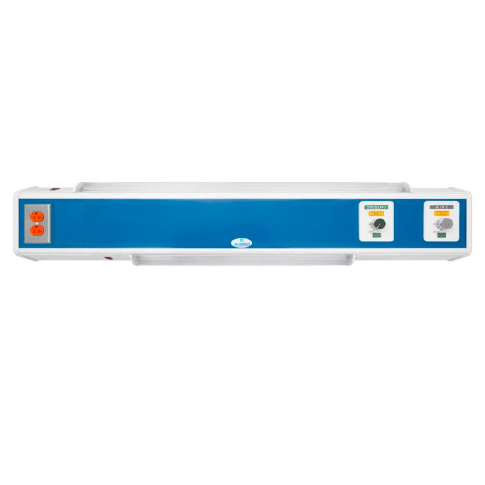 Consola 4 V delta de 90 cms Toma aire-oxigeno, 1 contacto y lampara de lectura