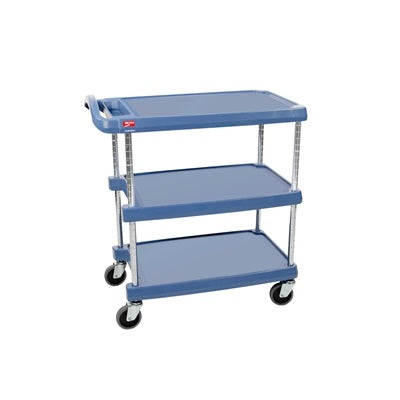 Carro hospitalario azul con 3 repisas Beracah Medica, utilitario, dimensiones 59.51x87.31x90 cm, para uso en hospitales