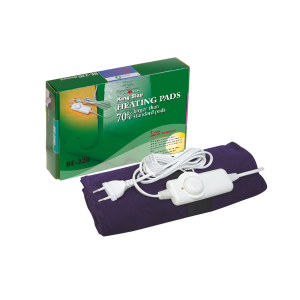 Almohada eléctrica estándar de la marca Beracah Medica, cojín con cables y control para calor y relajación.