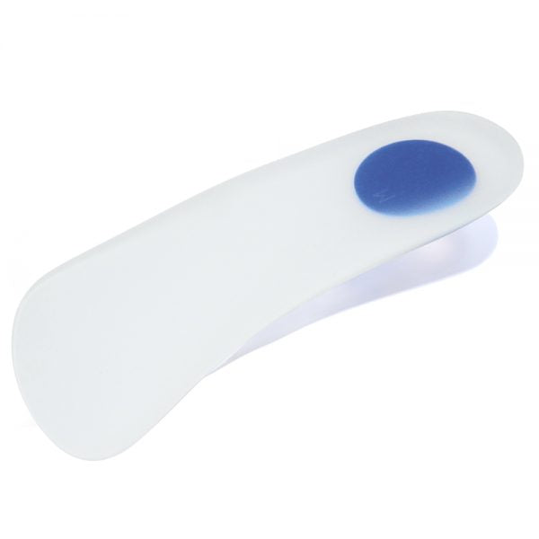 Plantilla de silicona para mujer de 16.4 cm, separador y corrector de la marca Beracah Médica, vista desde arriba.