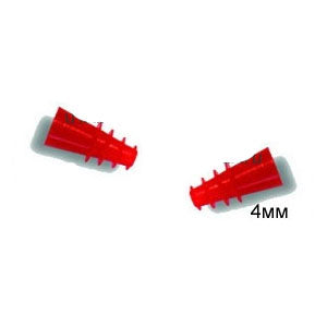 Olivas de 4 mm rojas para bebés, accesorios para instrumentos de inmitancia y screeners, en bolsa con 100 piezas, marca Beracah Médica.
