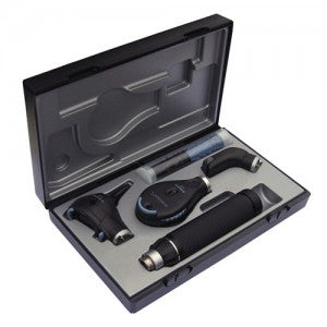 Estuche de diagnóstico con otoscopio y oftalmoscopio Beracah Medica Ri-Scope Perfect 3.5V, set de instrumentos médicos.
