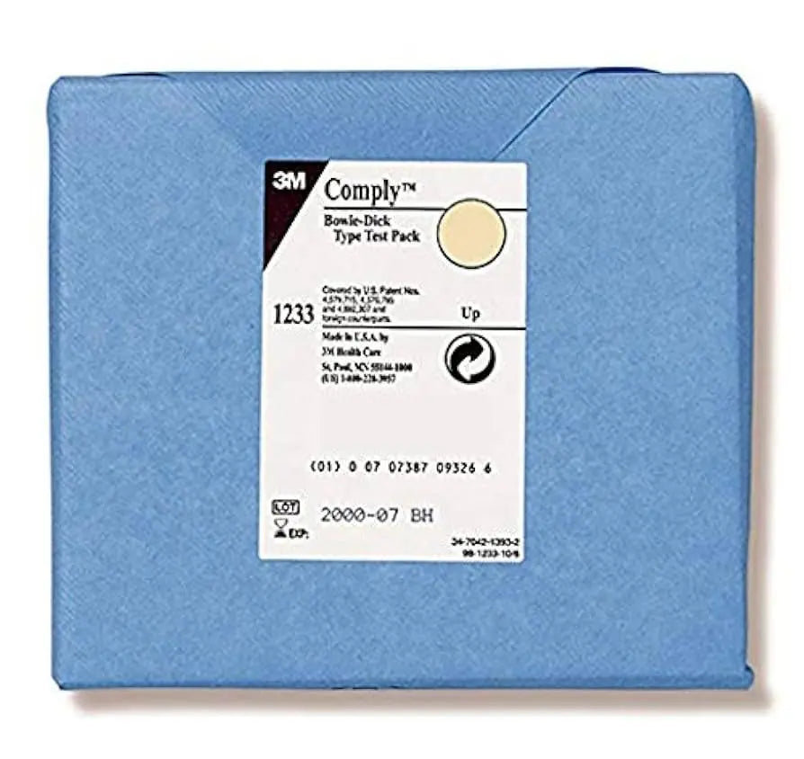 Indicador químico Bowie Dick de Beracah Médica para autoclaves de vapor, caja con 30 piezas, accesorios para esterilización.